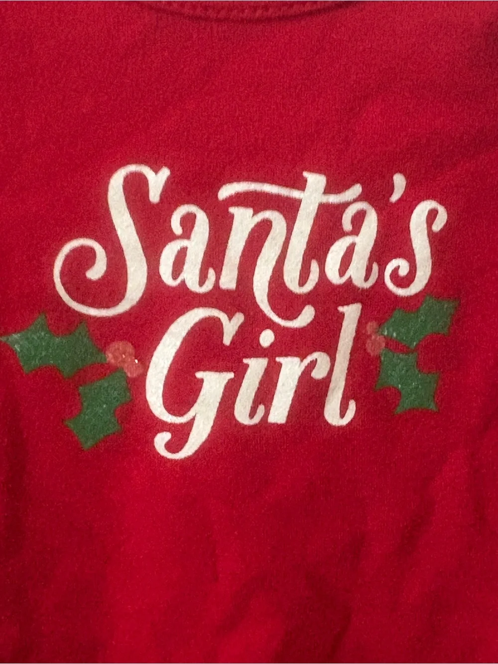 Carter's Red 'Santa's Girl' Long-Sleeve Baby One-Piece